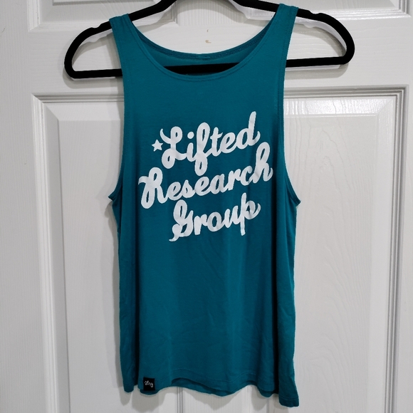 Lrg Tops - LRG Lifted Research Group women's teal tank top size XS